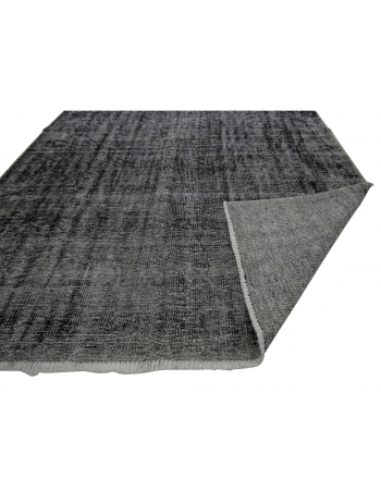 Gray Overdyed Vintage Turkish Carpet - 5`11" x 8`11"