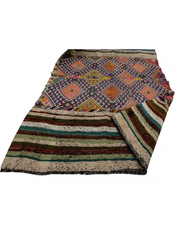 Vintage Small Decorative Kilim Rug - 4`7" x 6`3"