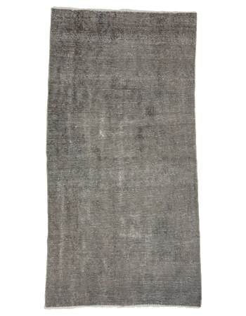 Vintage Gray Turkish Ovedyed Rug - 3`8" x 7`1"