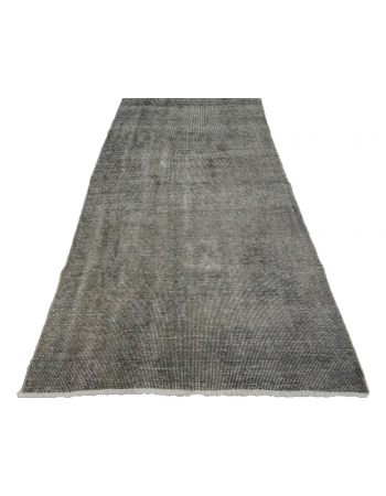 Vintage Gray Turkish Ovedyed Rug - 3`8" x 7`1"