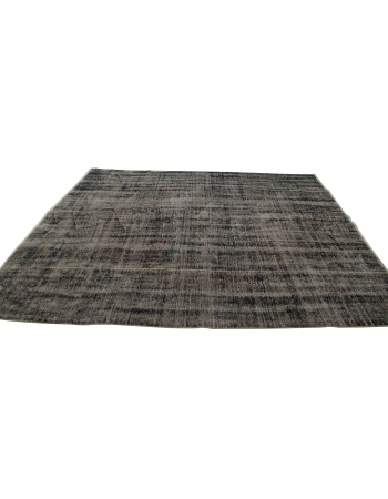 Gray Overdyed Vintage Turkish Carpet - 5`7" x 8`10"