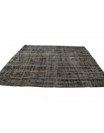 Gray Overdyed Vintage Turkish Carpet - 5`7" x 8`10"