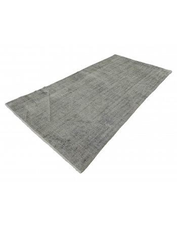 Light Gray Vintage Overdyed Rug - 5`0" x 9`0"