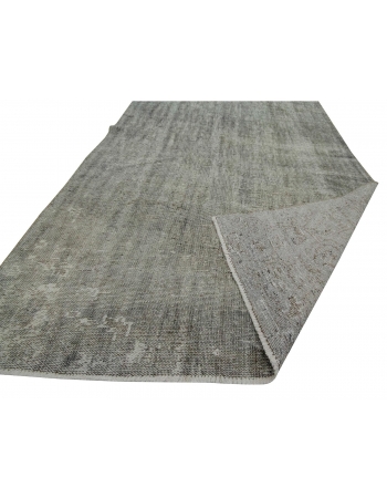 Light Gray Vintage Overdyed Rug - 5`0" x 9`0"