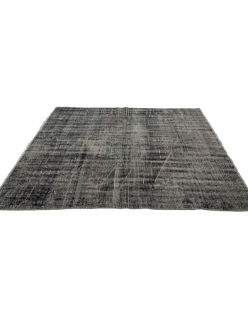 Gray Vintage Overdyed Turkish Rug - 5`0" x 7`7"