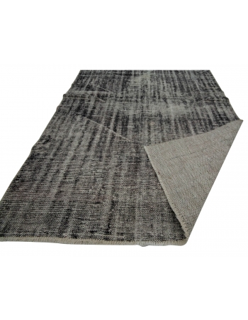 Gray Vintage Overdyed Turkish Rug - 5`0" x 7`7"