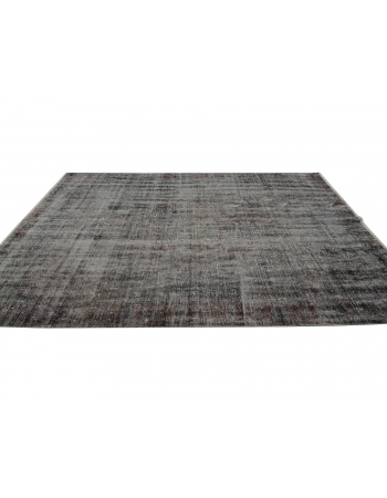 Gray Overdyed Vintage Turkish Rug - 5`6" x 9`9"