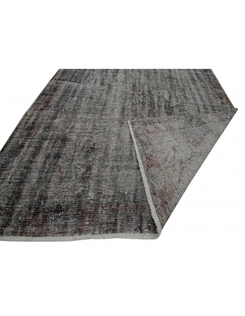 Gray Overdyed Vintage Turkish Rug - 5`6" x 9`9"