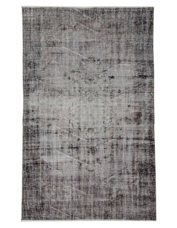 Gray Vintage Turkish Rug - 5`1" x 8`3"