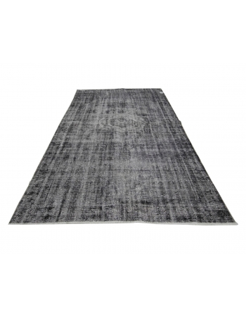 Gray Vintage Turkish Overdyed Rug - 5`5" x 9`1"