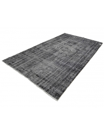 Gray Vintage Turkish Overdyed Rug - 5`5" x 9`1"