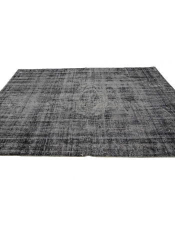 Gray Vintage Turkish Overdyed Rug - 5`5" x 9`1"