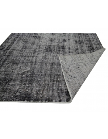 Gray Vintage Turkish Overdyed Rug - 5`5" x 9`1"