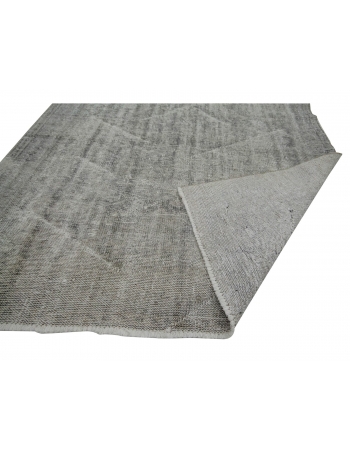 Silver Gray Vintage Turkish Rug - 5`4" x 8`10"