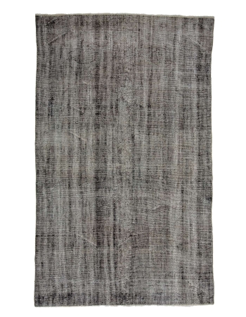 Gray Vintage Overdyed Turkish Rug - 6`0" x 10`3"