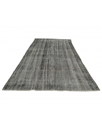 Gray Vintage Overdyed Turkish Rug - 6`0" x 10`3"