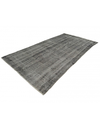 Gray Vintage Overdyed Turkish Rug - 6`0" x 10`3"