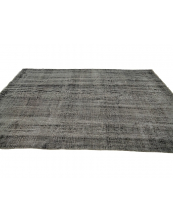 Gray Vintage Overdyed Turkish Rug - 6`0" x 10`3"