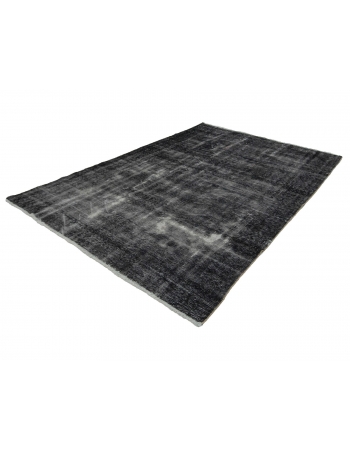 Gray Overdyed Vintage Turkish Carpet - 6`7" x 9`0"