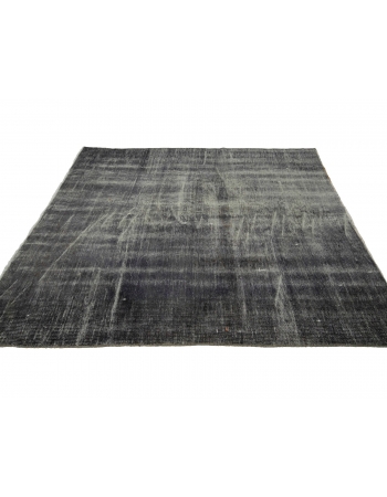 Gray Vintage Turkish Area Rug - 5`1" x 6`7"