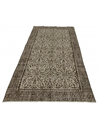 Vintage Neutral Turkish Carpet - 3`5" x 6`8"