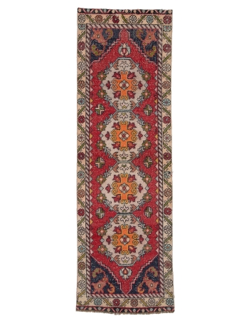 Vintage Decorative Turkish Runner Rug - 2`9" x 8`8"