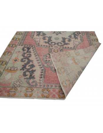 Decorative Vintage Turkish Area Rug - 4`3" x 6`10"