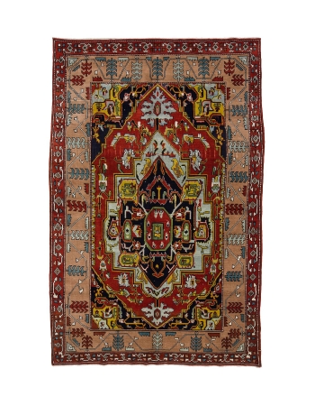 Vintage Hand Knotted Turkish Konya Rug - 6`8" x 10`2"