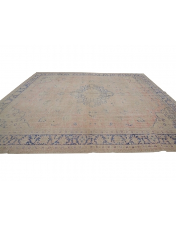 Distressed Large Vintage Oushak Rug - 8`2" x 11`8"