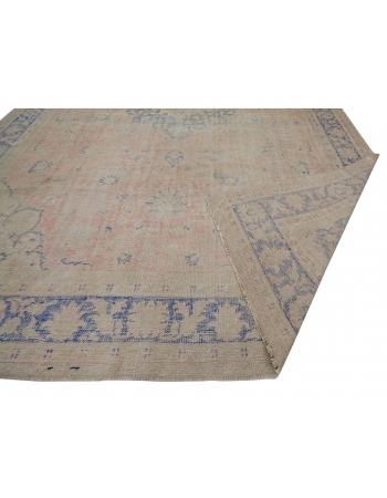 Distressed Large Vintage Oushak Rug - 8`2" x 11`8"