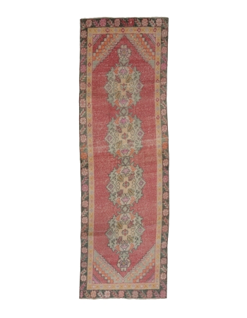 Vintage Worn Turkish Runner Rug - 2`8" x 9`0"