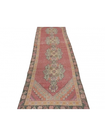 Vintage Worn Turkish Runner Rug - 2`8" x 9`0"