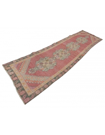 Vintage Worn Turkish Runner Rug - 2`8" x 9`0"