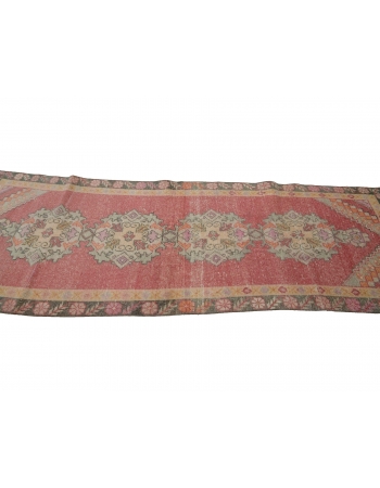 Vintage Worn Turkish Runner Rug - 2`8" x 9`0"