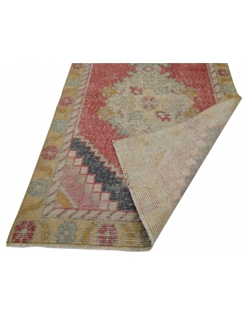 Vintage Worn Decorative Turkish Runner - 2`11" x 9`2"