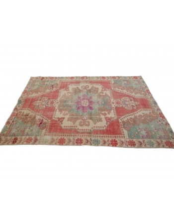 1960's Vintage Decorative Turkish Rug - 4`1" x 7`1"