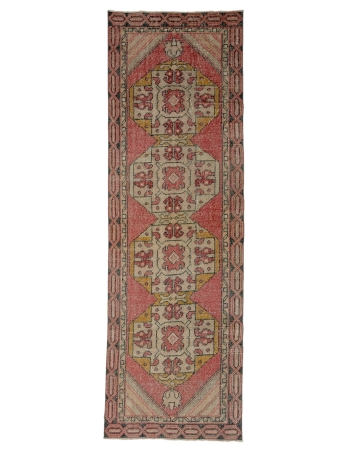 1960's Vintage Handknotted Turkish Runner - 2`9" x 8`10"