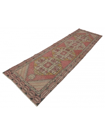 1960's Vintage Handknotted Turkish Runner - 2`9" x 8`10"