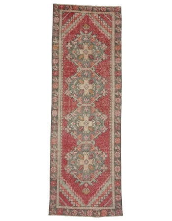 Vintage Decorative Turkish Konya Runner - 2`10" x 8`6"