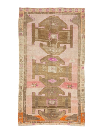 Unique Washed Out Turkish Kars Rug - 6`11" x 12`6"