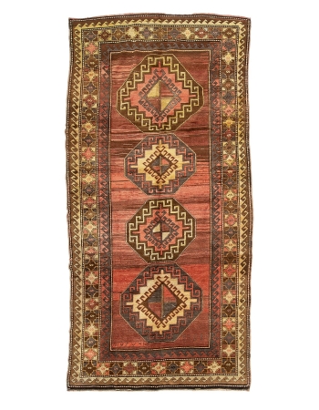 Vintage Turkish Wool Kars Rug - 5`7" x 11`10"