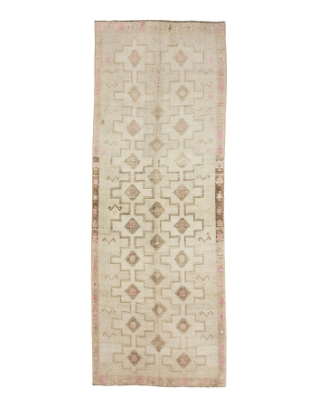 Large Vintage Washed Out Turkish Kars Rug - 6`0" x 16`5"
