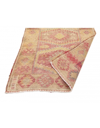 Faded Vintage Decorative Herki Runner - 2`11" x 10`2"