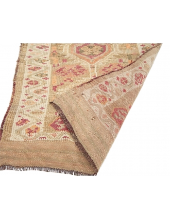 Faded Vintage Herki Runner Rug - 2`11" x 13`1"