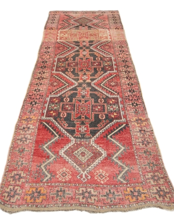 Unique Vintage Turkish Wool Runner - 3`5" x 9`9"