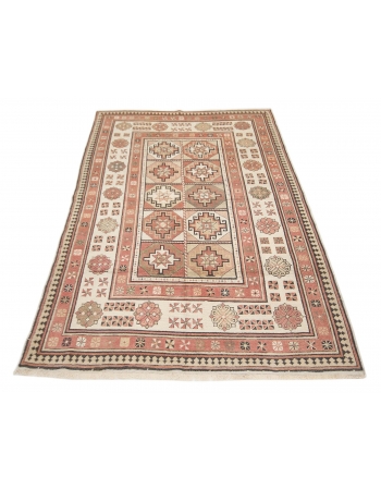 Decorative Vintage Turkish Milas Rug - 4`5" x 6`11"