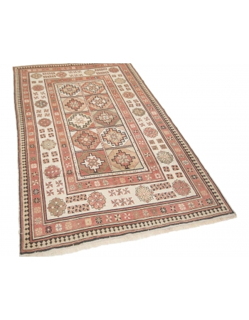 Decorative Vintage Turkish Milas Rug - 4`5" x 6`11"