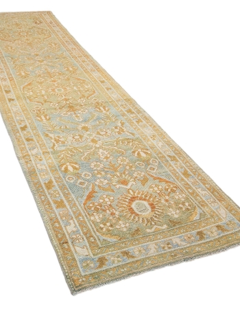 Antique Shabby Chic Persian Runner Rug - 3`4" x 12`10"