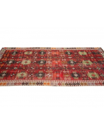 Vintage Turkish Kayseri Kilim Rug - 4`11" x 10`8"