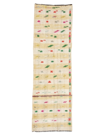 Vintage Decorative Turkish Kilim Runner - 2`9" x 9`6"